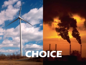Choice: renewables vs fossils