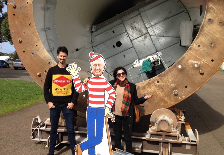 RET review chair, Dick Warburton, refused our invite to meet Portland's wind workers, so we brought Where's Warbo along!